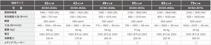 【屋内用】自立型デジタルサイネージ［32〜75インチ］